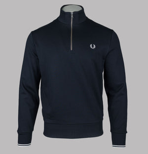 Fred Perry Half Zip Sweatshirt Navy