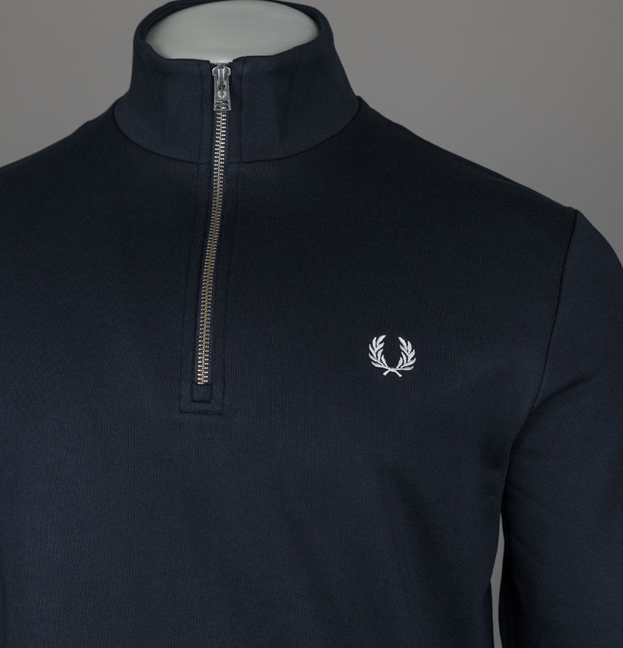 Fred Perry Half Zip Sweatshirt Navy