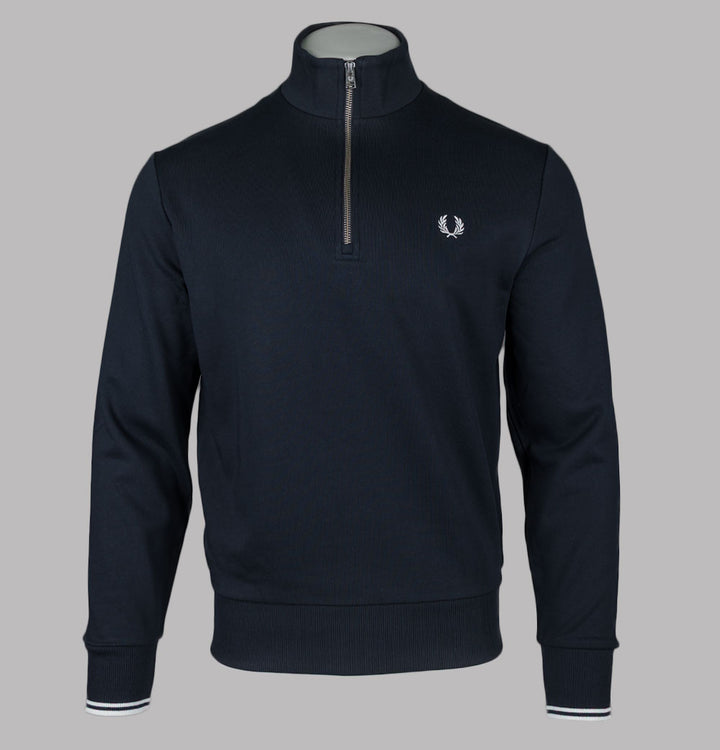 Fred Perry Half Zip Sweatshirt Navy