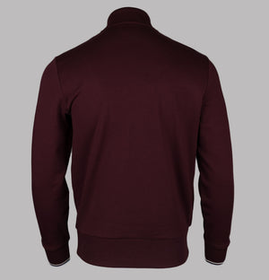 Fred Perry Half Zip Sweatshirt Oxblood/Ecru/Court Blue