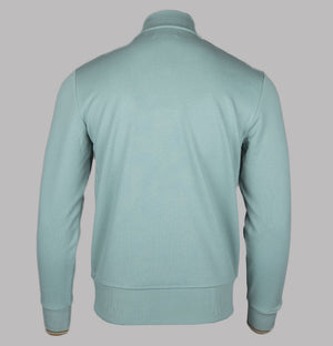 Fred Perry Half Zip Sweatshirt Silver Blue/Dark Caramel