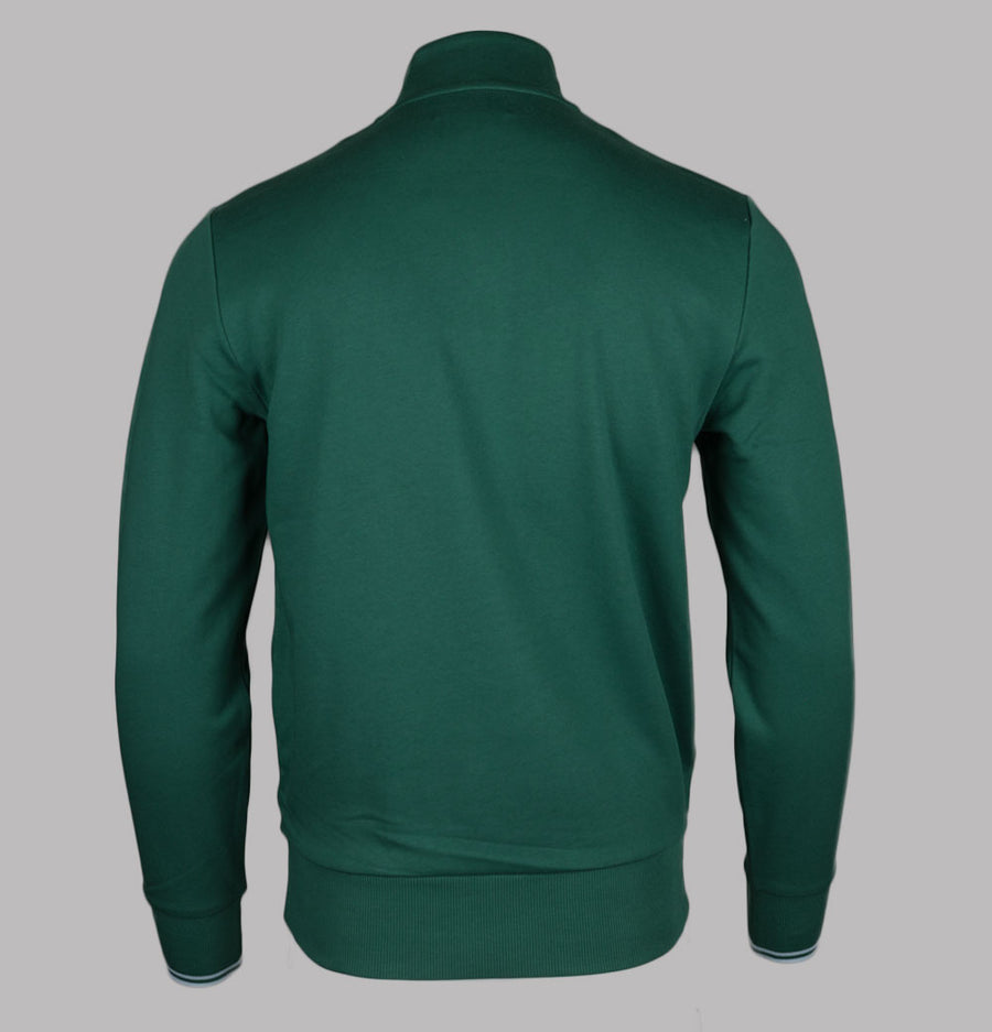 Fred Perry Half Zip Sweatshirt Sport Green/Track Blue