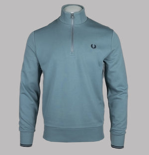 Fred Perry Half Zip Sweatshirt Stockport Blue/Navy