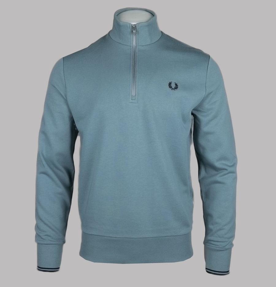 Fred Perry Half Zip Sweatshirt Stockport Blue/Navy