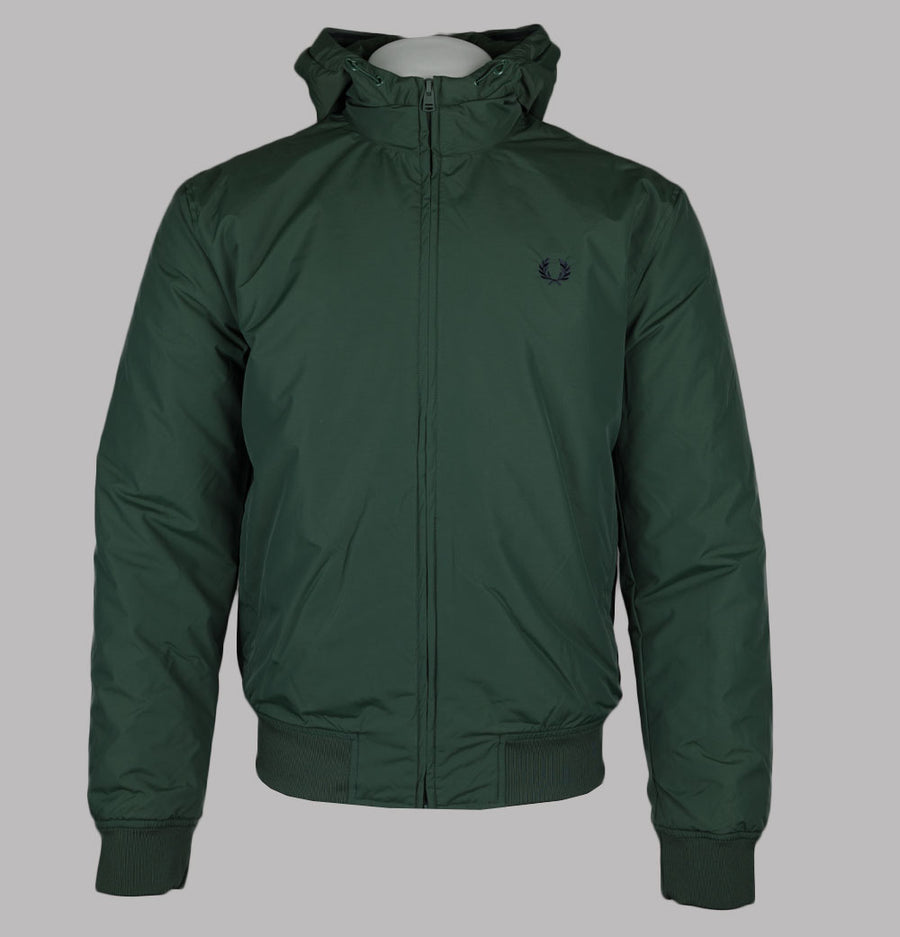 Fred Perry Hooded Brentham Jacket Court Green