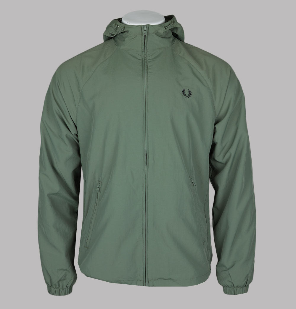 Fred Perry Hooded Shell Jacket Laurel Wreath Green – Bronx Clothing
