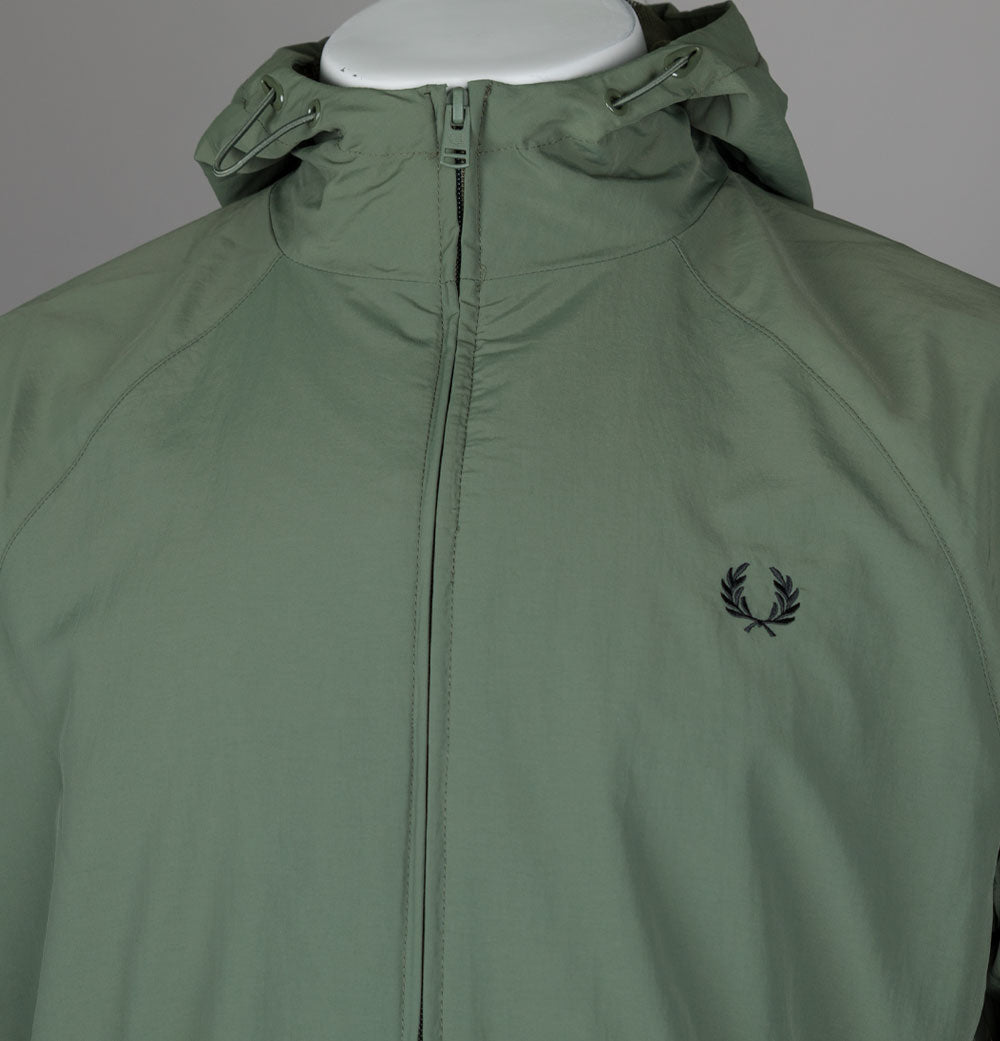 Fred Perry Hooded Shell Jacket Laurel Wreath Green – Bronx Clothing