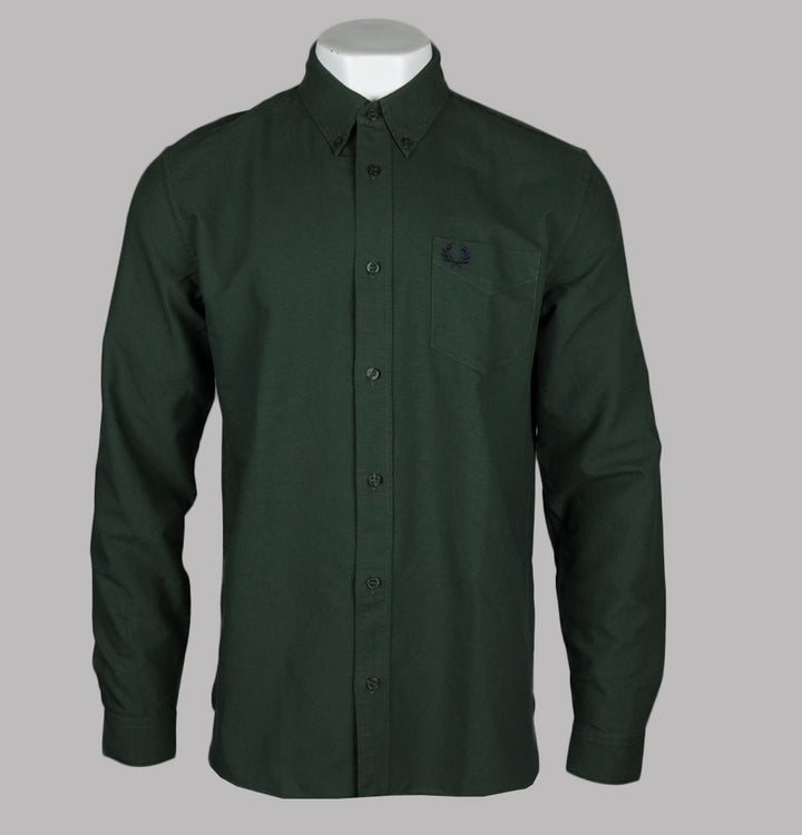 Fred Perry LS Oxford Shirt Court Green
