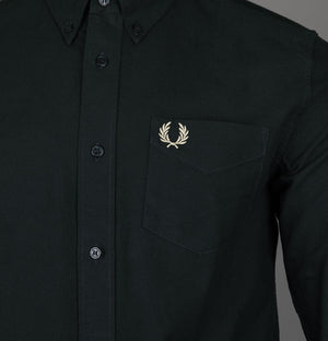 Fred Perry LS Oxford Shirt Night Green