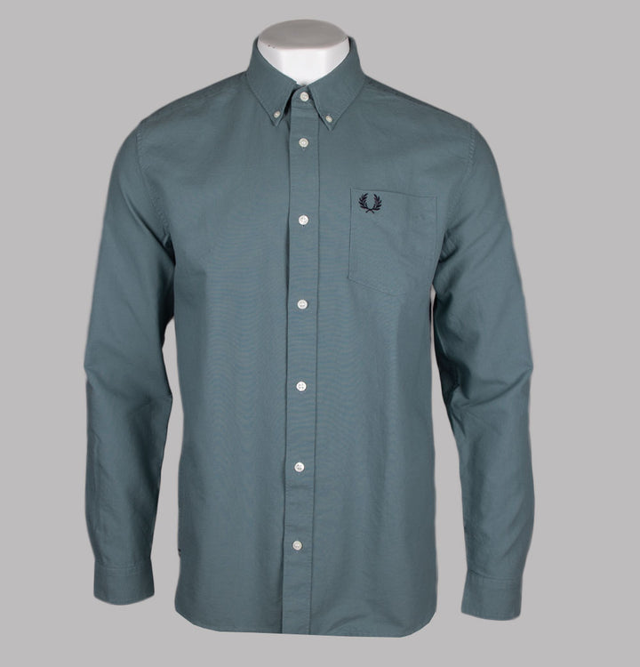 Fred Perry LS Oxford Shirt Stockport Blue