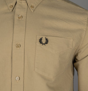 Fred Perry LS Oxford Shirt Warm Stone