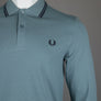 Fred Perry LS Twin Tipped Polo Shirt Stockport Blue/Navy
