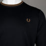 Fred Perry LS Twin Tipped T-Shirt Black