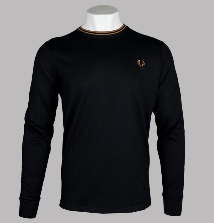 Fred Perry LS Twin Tipped T-Shirt Black