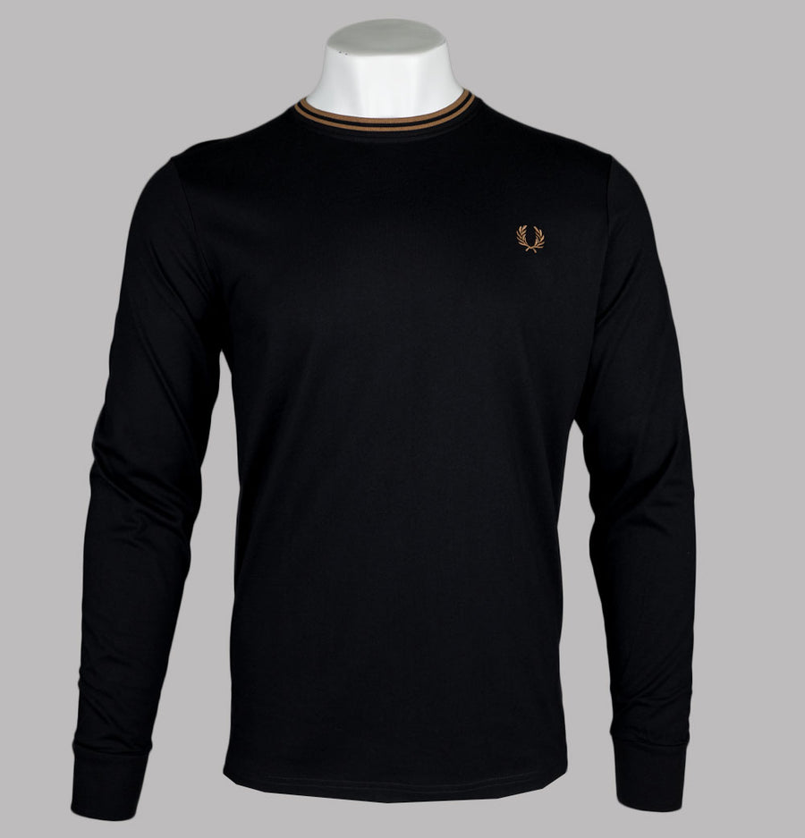 Fred Perry LS Twin Tipped T-Shirt Black