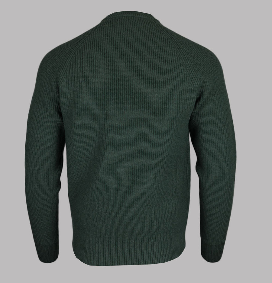Fred Perry Lambswool Raglan Jumper Court Green