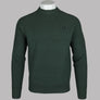 Fred Perry Lambswool Raglan Jumper Court Green