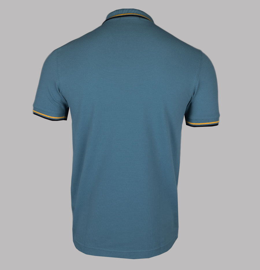 Fred Perry M3600 Polo Shirt Ash Blue/Golden Hour/Navy