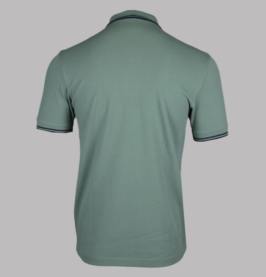 Fred Perry M3600 Polo Shirt Bay Leaf/Dark Airforce/Tennis Blue