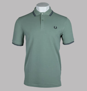 Fred Perry M3600 Polo Shirt Bay Leaf/Dark Airforce/Tennis Blue