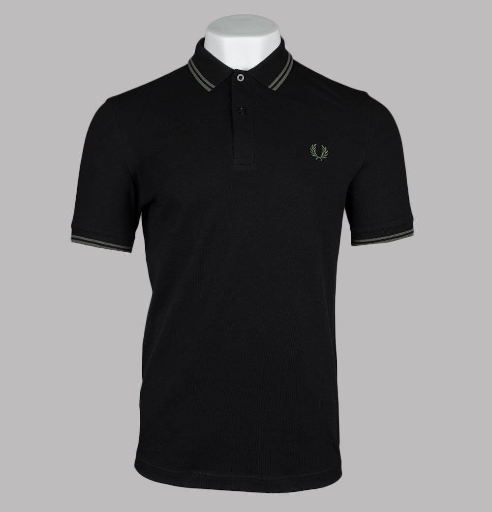 Fred Perry M3600 Polo Shirt Black/Field Green