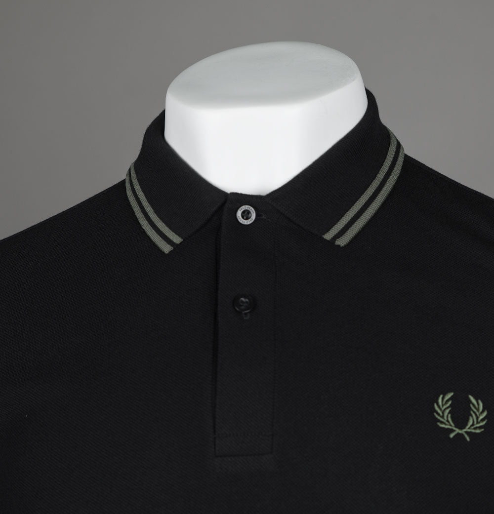 Fred Perry M3600 Polo Shirt Black/Field Green