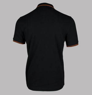 Fred Perry M3600 Polo Shirt Black/Marmalade