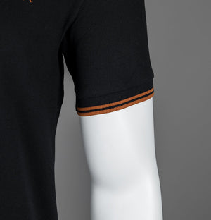 Fred Perry M3600 Polo Shirt Black/Marmalade