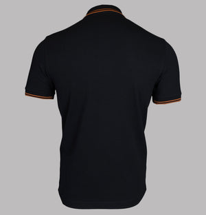 Fred Perry M3600 Polo Shirt Black/Nut Flake