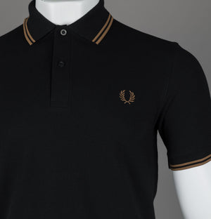 Fred Perry M3600 Polo Shirt Black/Shaded Stone