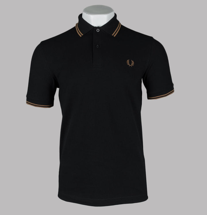 Fred Perry M3600 Polo Shirt Black/Shaded Stone