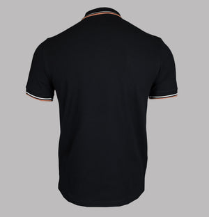 Fred Perry M3600 Polo Shirt Black/Snow White/Light Rust