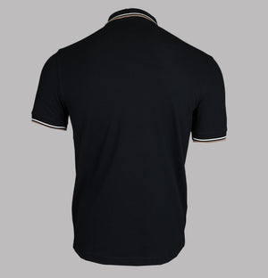 Fred Perry M3600 Polo Shirt Black/Snow White/Warm Stone