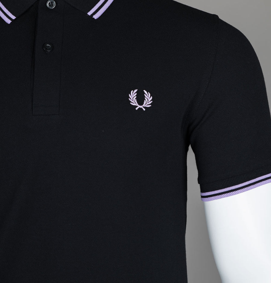 Fred Perry M3600 Polo Shirt Black/Ultra Violet