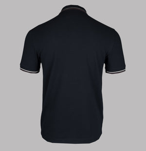 Fred Perry M3600 Polo Shirt Black/Warm Grey/Brick