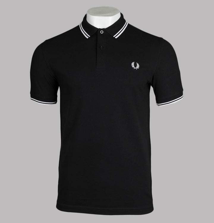 Fred Perry M3600 Polo Shirt Black/White