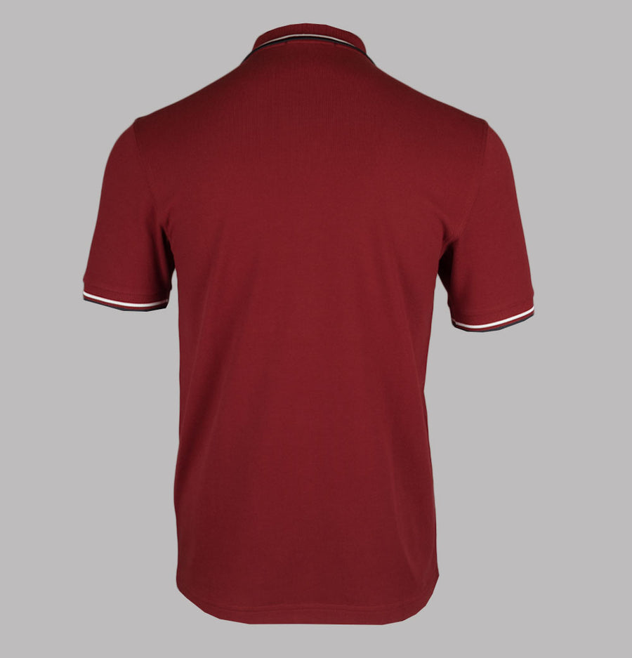 Fred Perry M3600 Polo Shirt Burnt Red/Ecru/Black