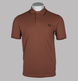 Fred Perry M3600 Polo Shirt Cinnamon/Nut Flake/Carrington Brick