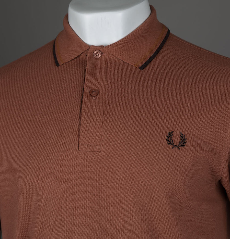 Fred Perry M3600 Polo Shirt Cinnamon/Nut Flake/Carrington Brick