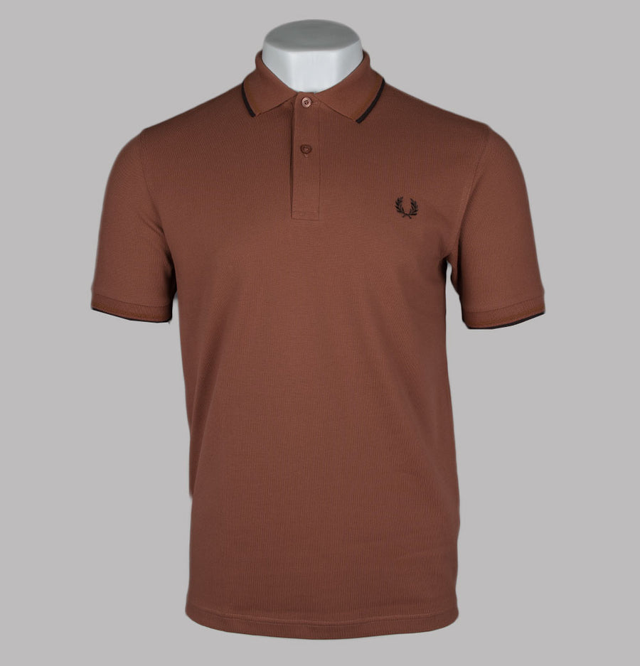 Fred Perry M3600 Polo Shirt Cinnamon/Nut Flake/Carrington Brick