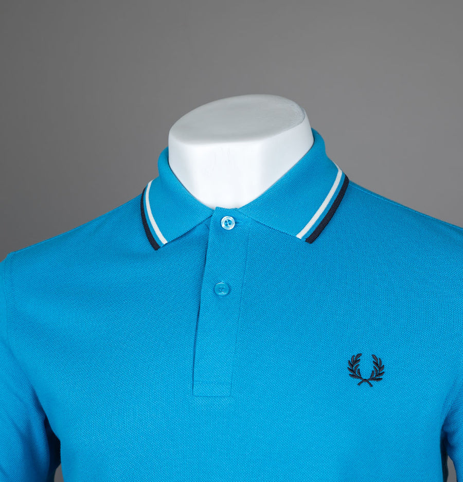 Fred Perry M3600 Polo Shirt Court Blue/Ecru/Navy