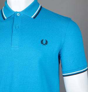 Fred Perry M3600 Polo Shirt Court Blue/Ecru/Navy