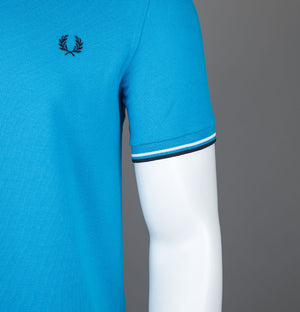 Fred Perry M3600 Polo Shirt Court Blue/Ecru/Navy