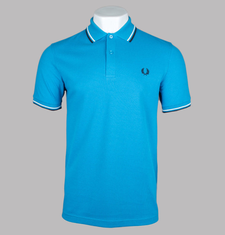 Fred Perry M3600 Polo Shirt Court Blue/Ecru/Navy