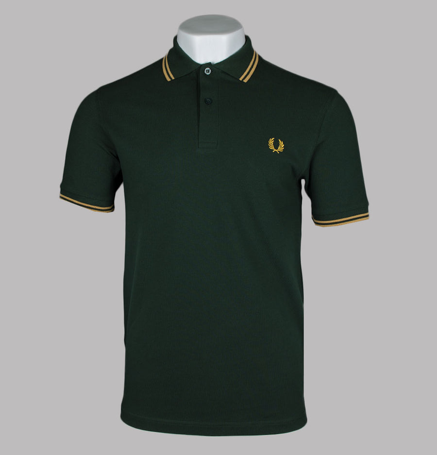 Fred Perry M3600 Polo Shirt Court Green/Honeycomb