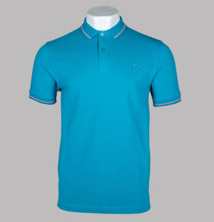 Fred Perry M3600 Polo Shirt Cyber Blue/Dark Pink/Ocean