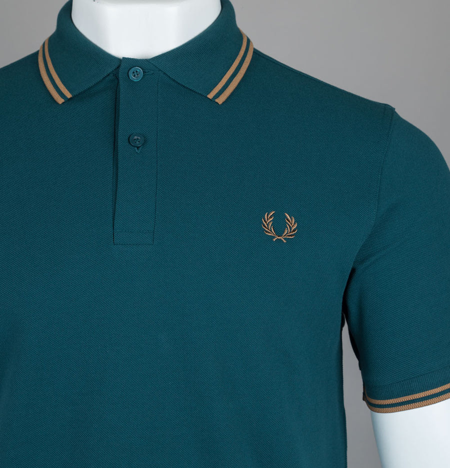 Fred Perry M3600 Polo Shirt Dark Petrol/Shaded Stone