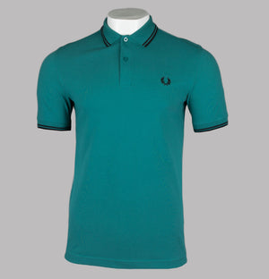 Fred Perry M3600 Polo Shirt Deep Mint/Black