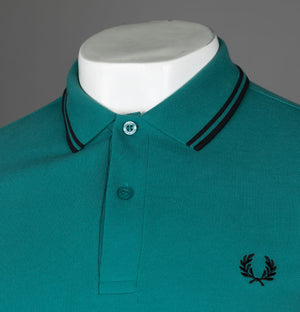 Fred Perry M3600 Polo Shirt Deep Mint/Black