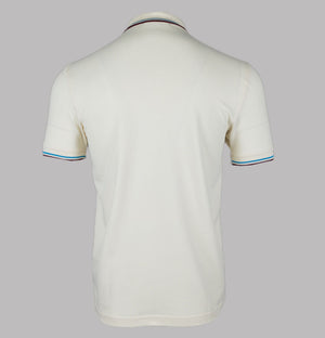 Fred Perry M3600 Polo Shirt Ecru/Court Blue/Oxblood